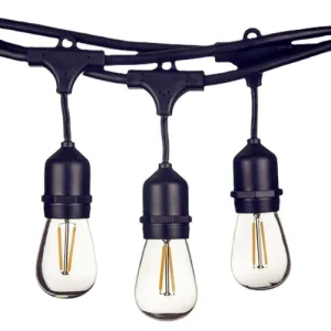 SINLUX 24V warm white LED string lights - 10 meter length with 100 LEDs and IP44 rating for indoor/outdoor decoration