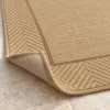 Close-up of herringbone border and thin flatweave
