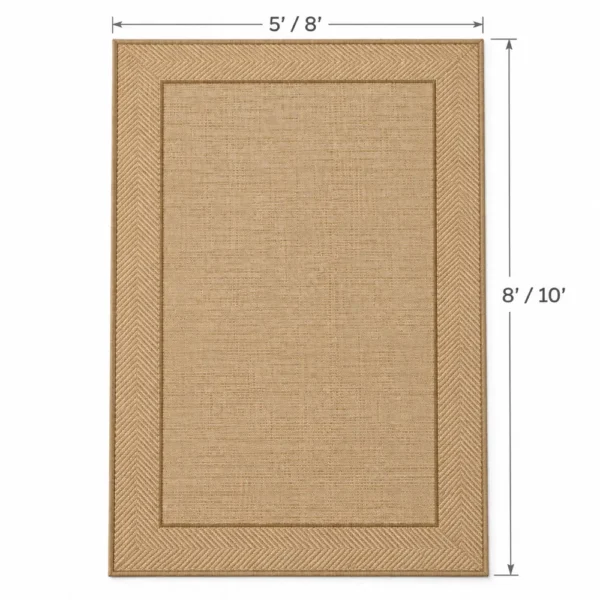 Bordered flatweave outdoor rug dimensions