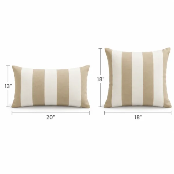 Cabana stripe outdoor pillow dimensions