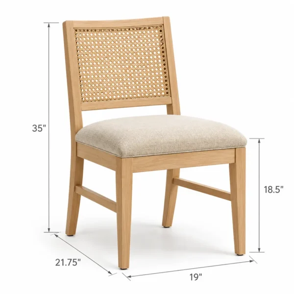 Cane back dining chair dimensions