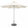 Round market umbrella with aluminum pole