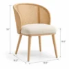 Curved cane dining chair dimensions
