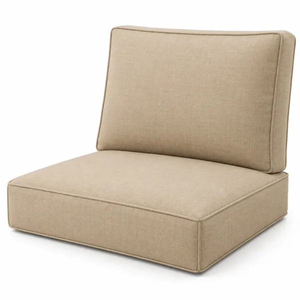 Wheat outdoor deep seating cushion set with seat and back