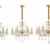 Crystal candle chandelier in 6, 8 and 10 light versions