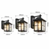 Grid glass outdoor wall lantern dimensions in three sizes