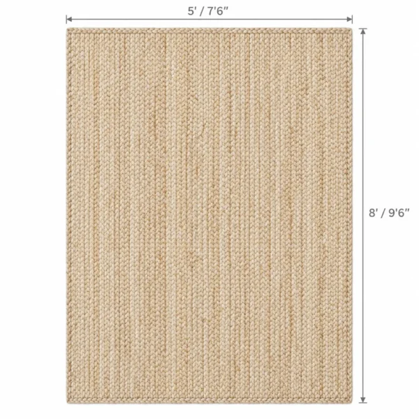 Natural jute braided rug dimensions