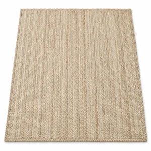 Ivory hand-braided natural jute rug