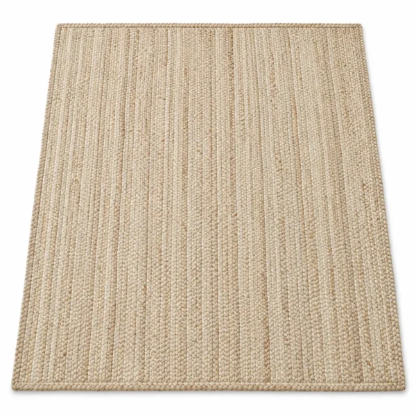 Ivory hand-braided natural jute rug