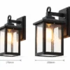Seeded glass outdoor wall lantern dimensions in two sizes