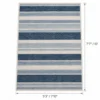 Striped outdoor rug dimensions