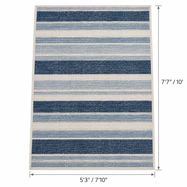 Striped outdoor rug dimensions