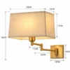 Swing arm bedside wall sconce dimensions