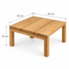 Teak low side table dimensions