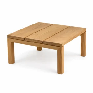Low square teak side table
