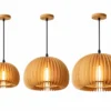Wood slat pumpkin pendant in small, medium and large sizes