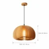Wood slat pumpkin pendant dimensions